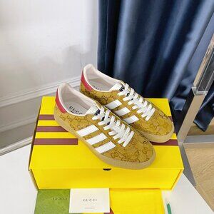 Adidas x Gucci Gazelle Sneaker Tan Monogram Wom